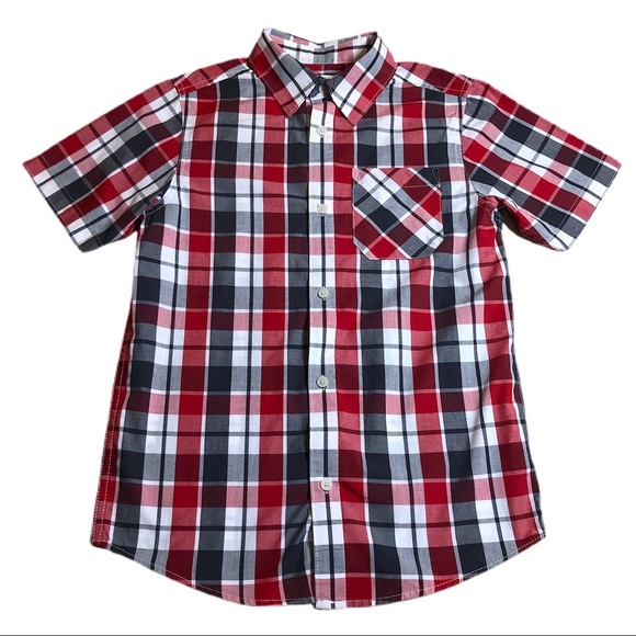 Urban Pipeline Red & Gray Plaid Button Down - Picture 1 of 6